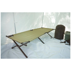 HQ ISSUE cot with powder-coated steel frame for durable outdoor support