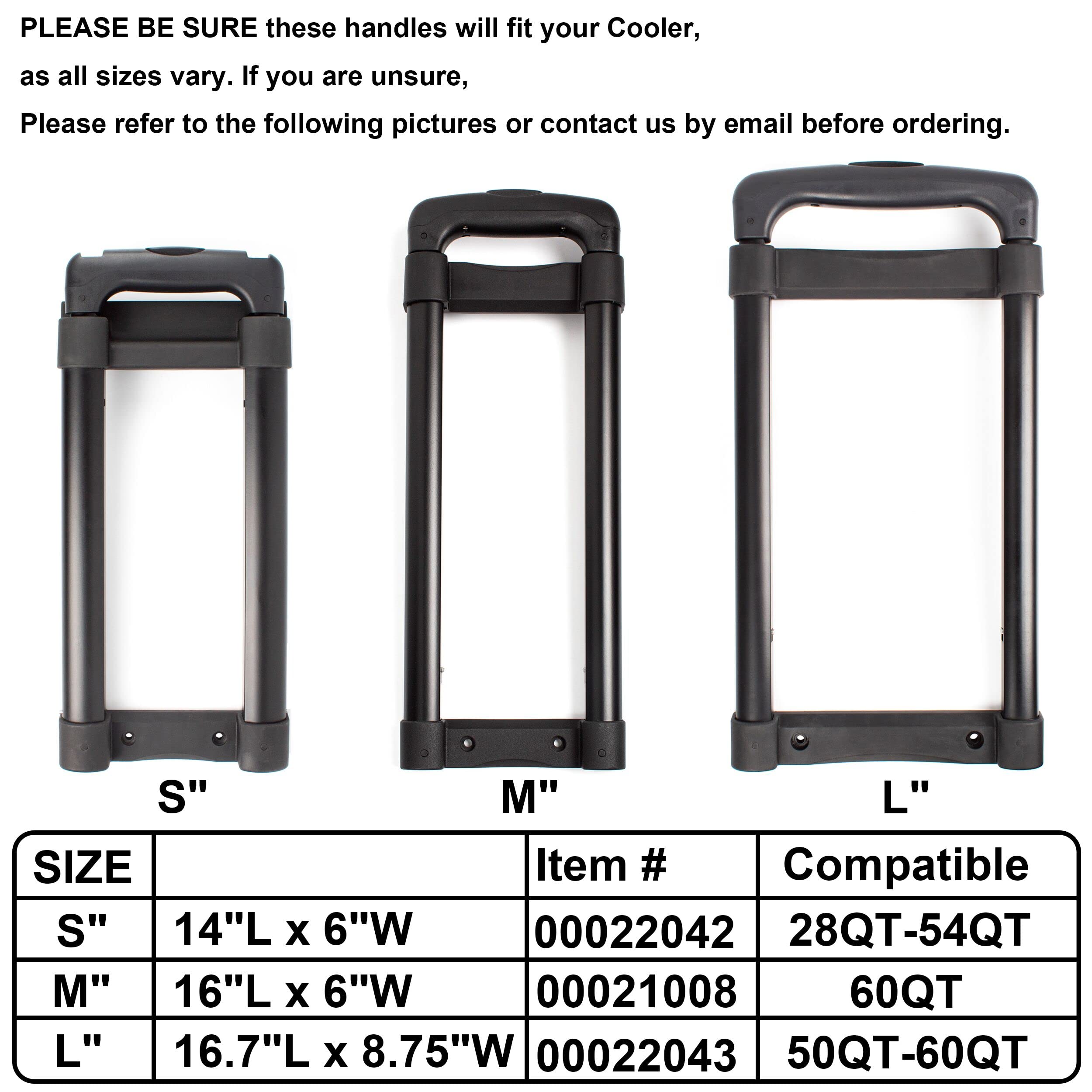 HQAPR cooler handle replacement side view ready to restore Island Breeze roller cooler