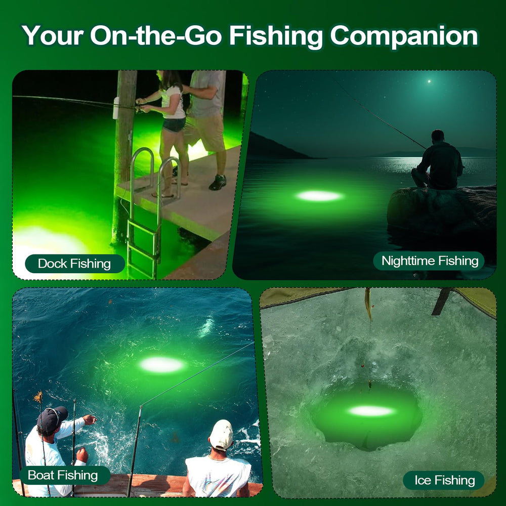 HQLYZJDV portable cordless light ideal for dock, boat, or ice fishing setups