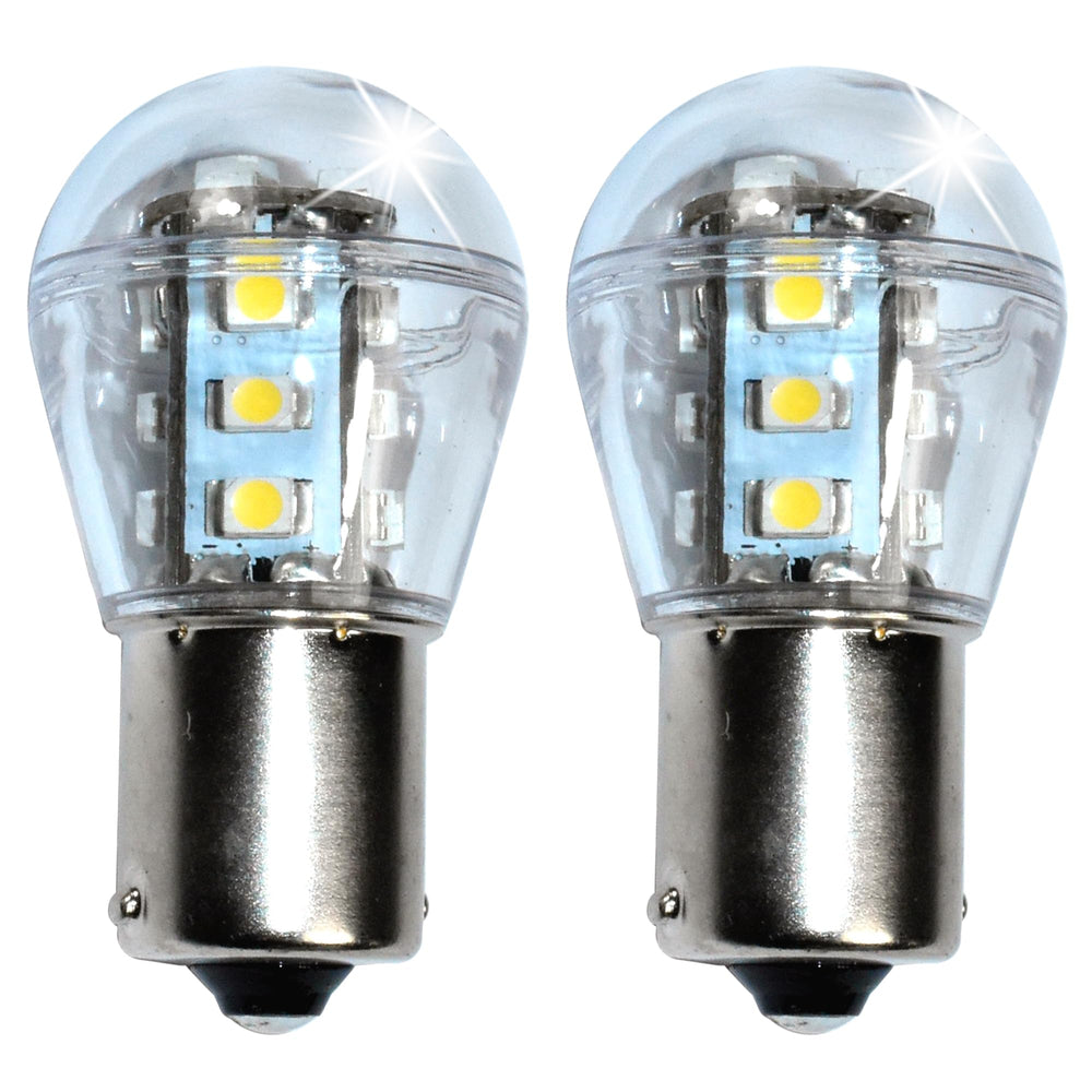 HQRP BA15S headlight LED bulbs two-pack ready for replacement