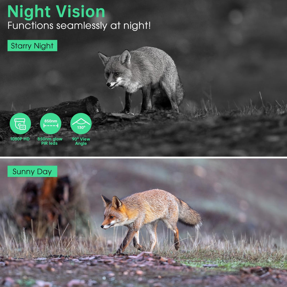 Hrivcam Trail Camera 130-degree night vision covers wide nocturnal scenes