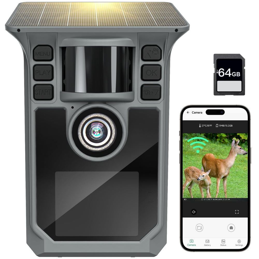 Hrivcam Trail Camera solar panel powers extended field monitoring