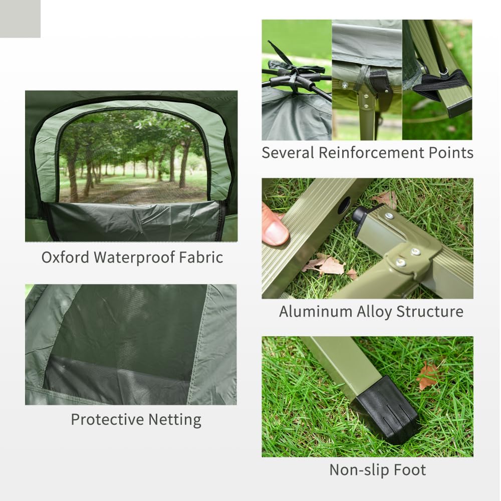 HRVEOCEI sleeping bag adds warmth on the camping cot