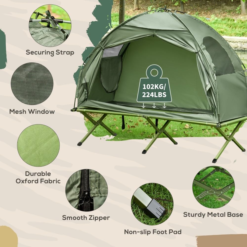 HRVEOCEI cot in carry bag highlights organized, ready-to-go transport.