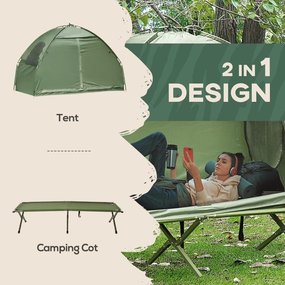 HRVEOCEI tent cot bed assembly with minimal parts for easy setup.