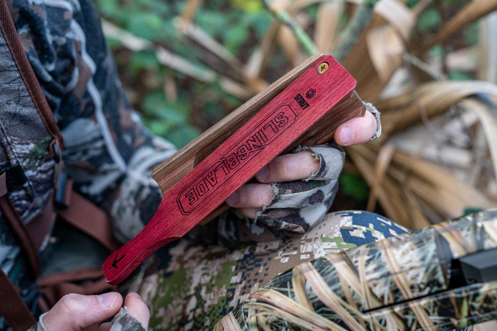 Smart construction box call with one striking side for consistent paddle stop