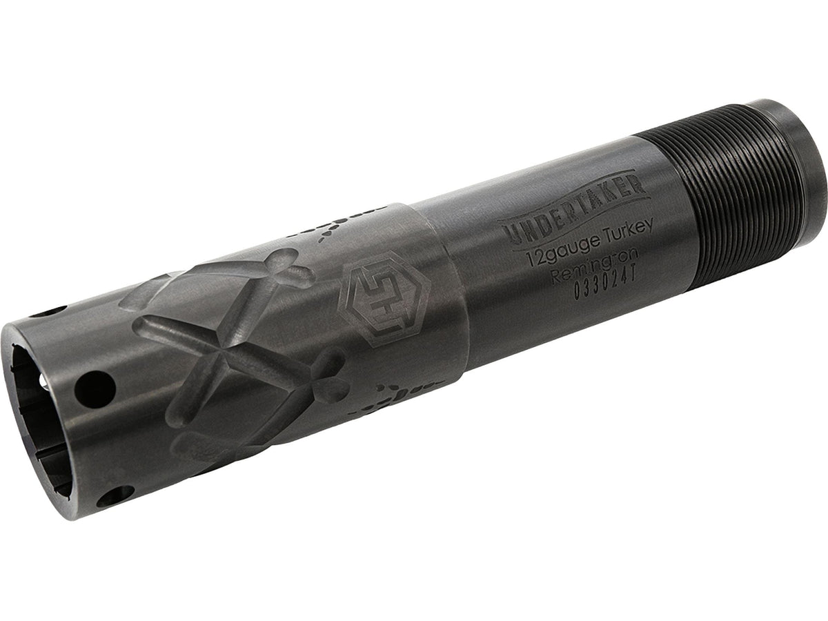H.S. STRUT Undertaker Pro Turkey Choke on Remington 12ga delivers denser patterns and extended-range accuracy.