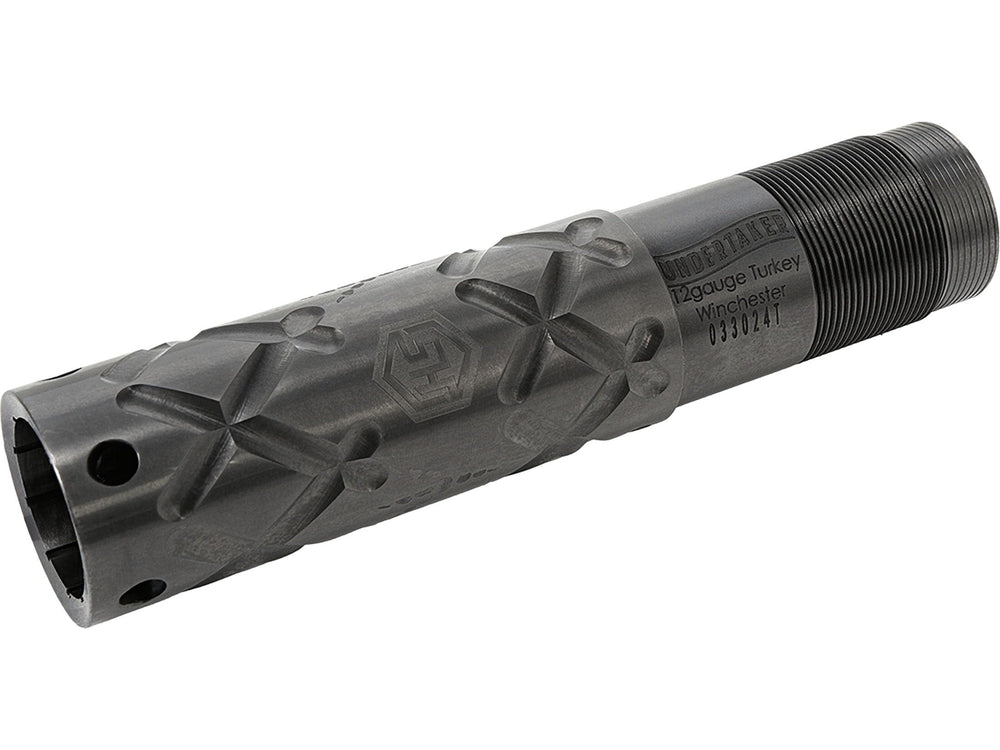 H.S. STRUT Undertaker Pro turkey choke tube for 12ga improves pattern density at extended range.