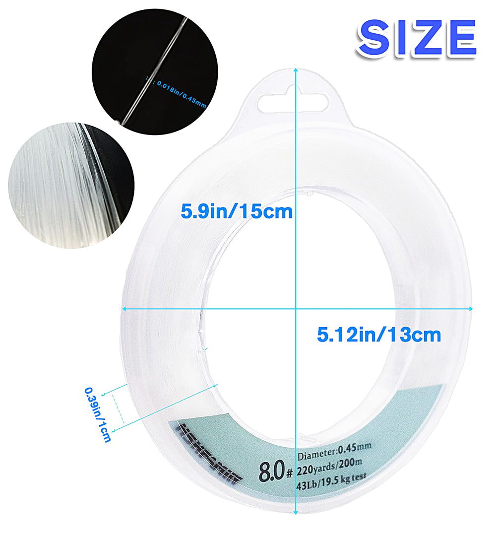 Spool storage of tangle-free clear monofilament nylon line