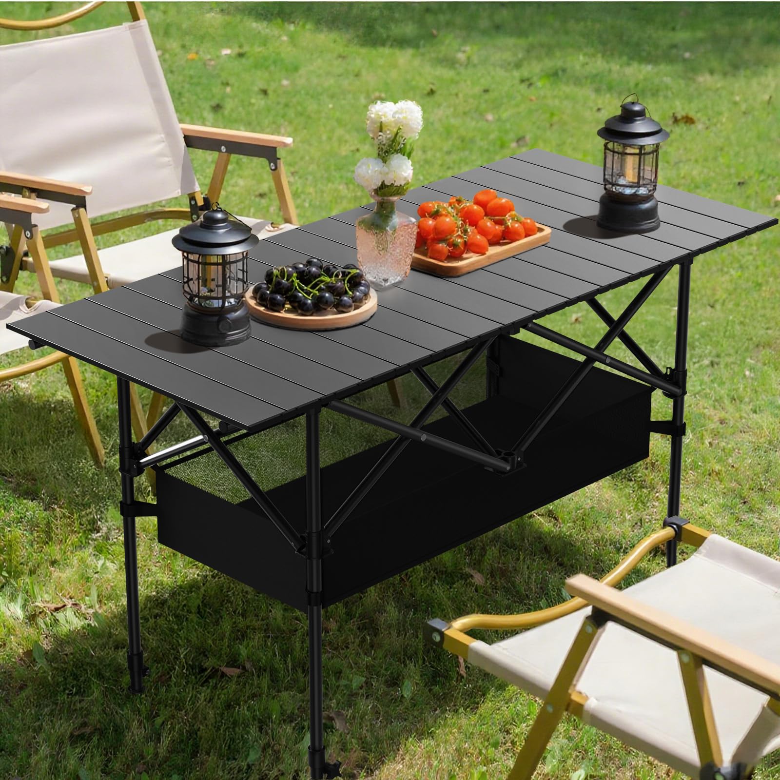 Hsundries camping table with carry bag offers easy carrying and organized storage