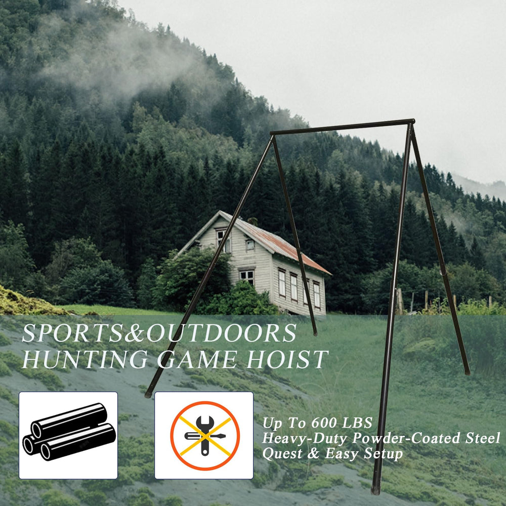 HSW hoist rack 500lb capacity and durable powder-coated steel for outdoor use.
