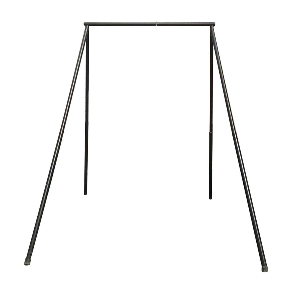HSW Black Steel Game Hoist Rack side view shows sturdy design for field processing.