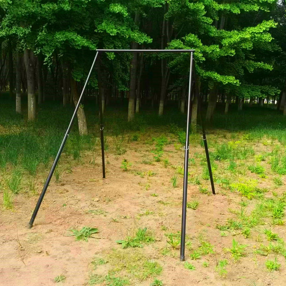 HSW hoist rack stable base ensures safety during lifting with wide legs.