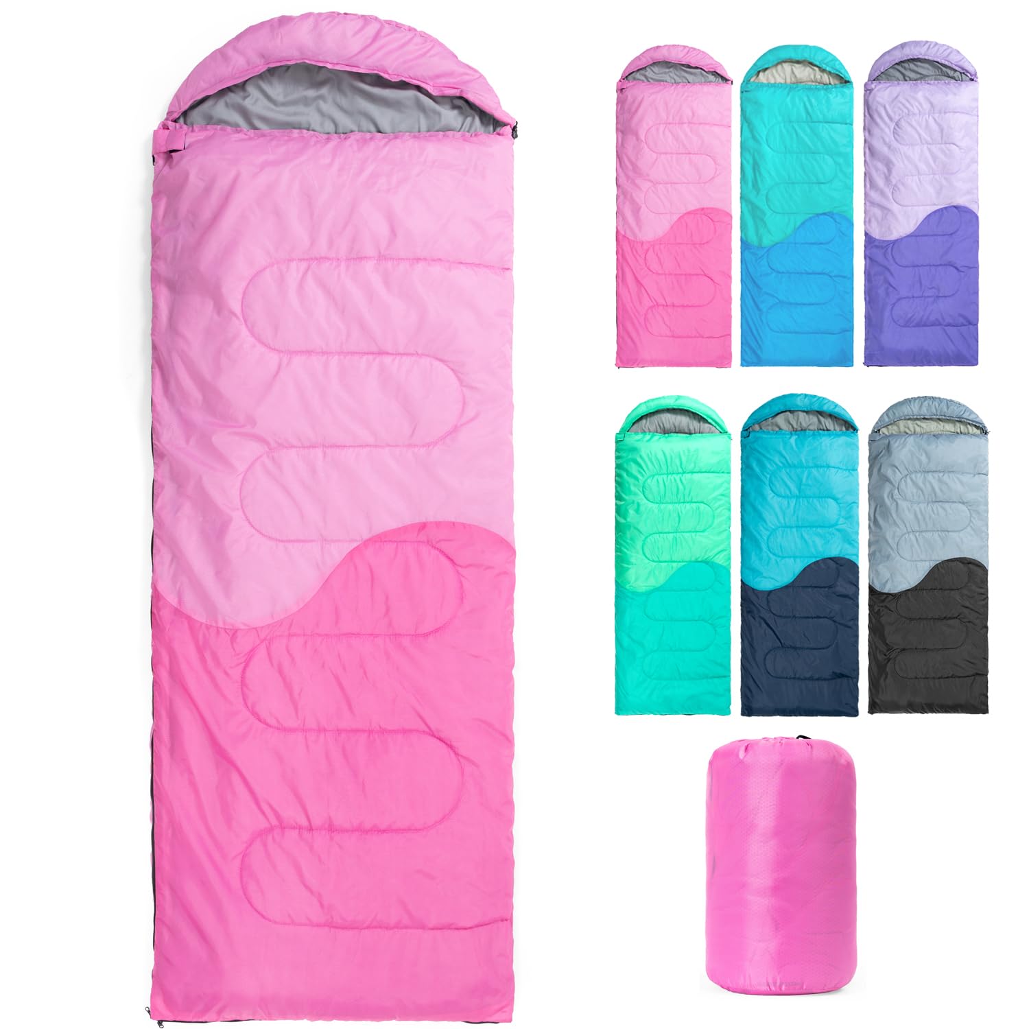 HTMEYBG sleeping bag 3 seasons packaging for backpacking portability