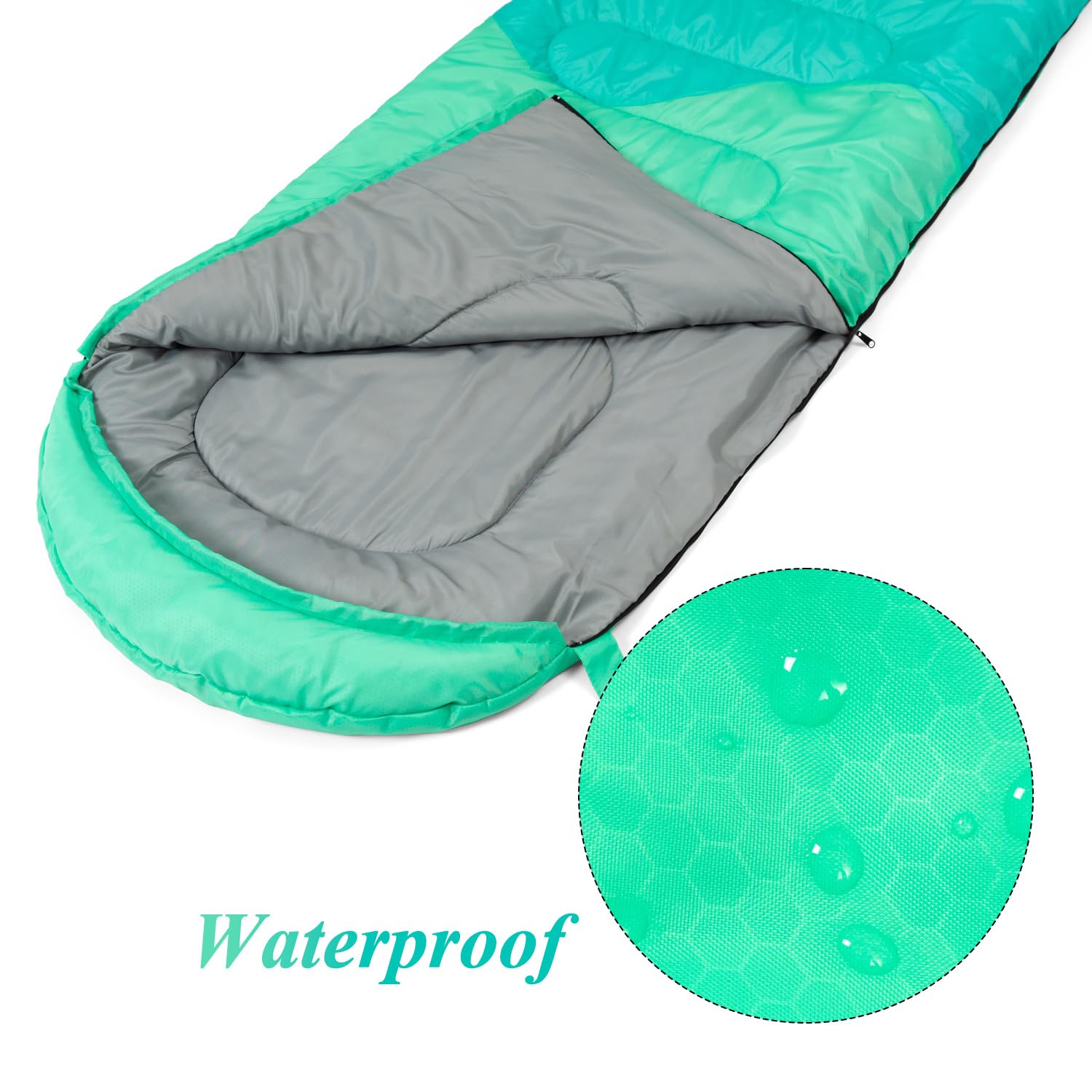 HTMEYBG sleeping bag dimensions offer space for adults and kids.
