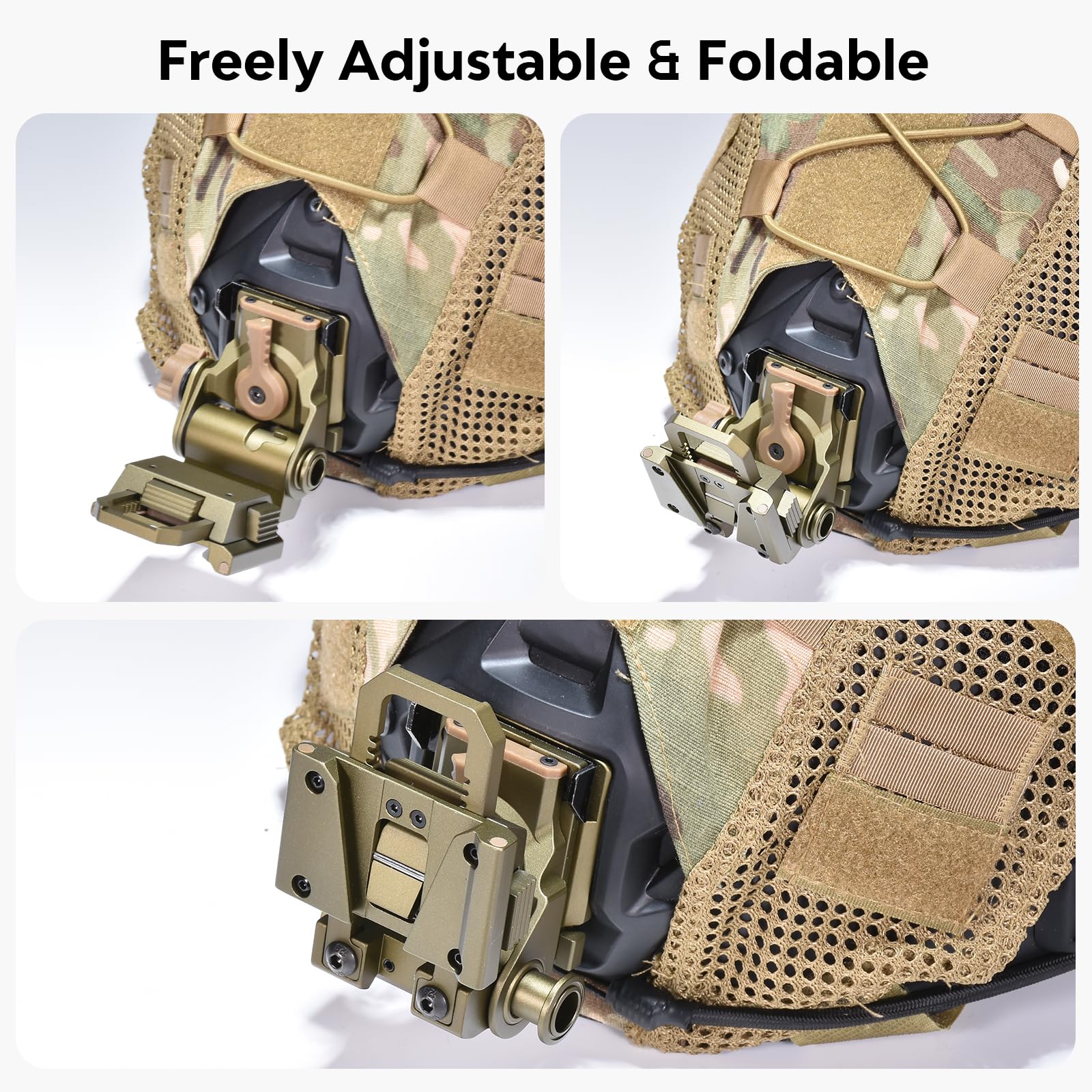 HTPREC NVG Mount one-handed release for quick detachment.