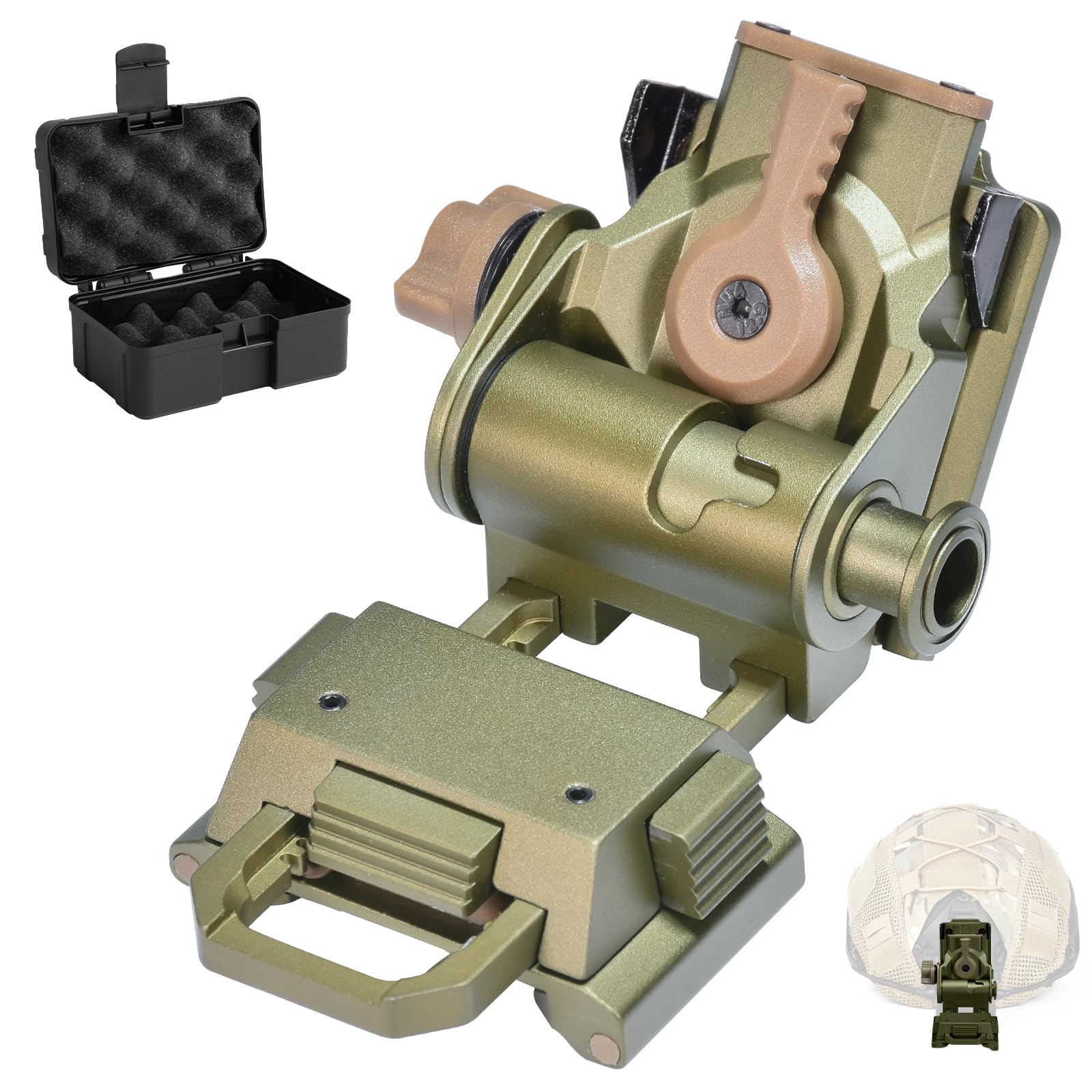 HTPREC NVG Mount sturdy dovetail for stable field use with night vision.