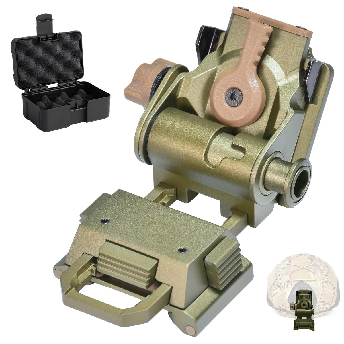 HTPREC NVG Mount sturdy dovetail for stable field use with night vision.
