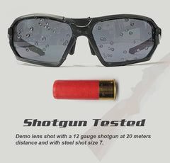 HTS HUNTERSKY Q37 blue sunglasses closeup lens highlights glare control and color fidelity.