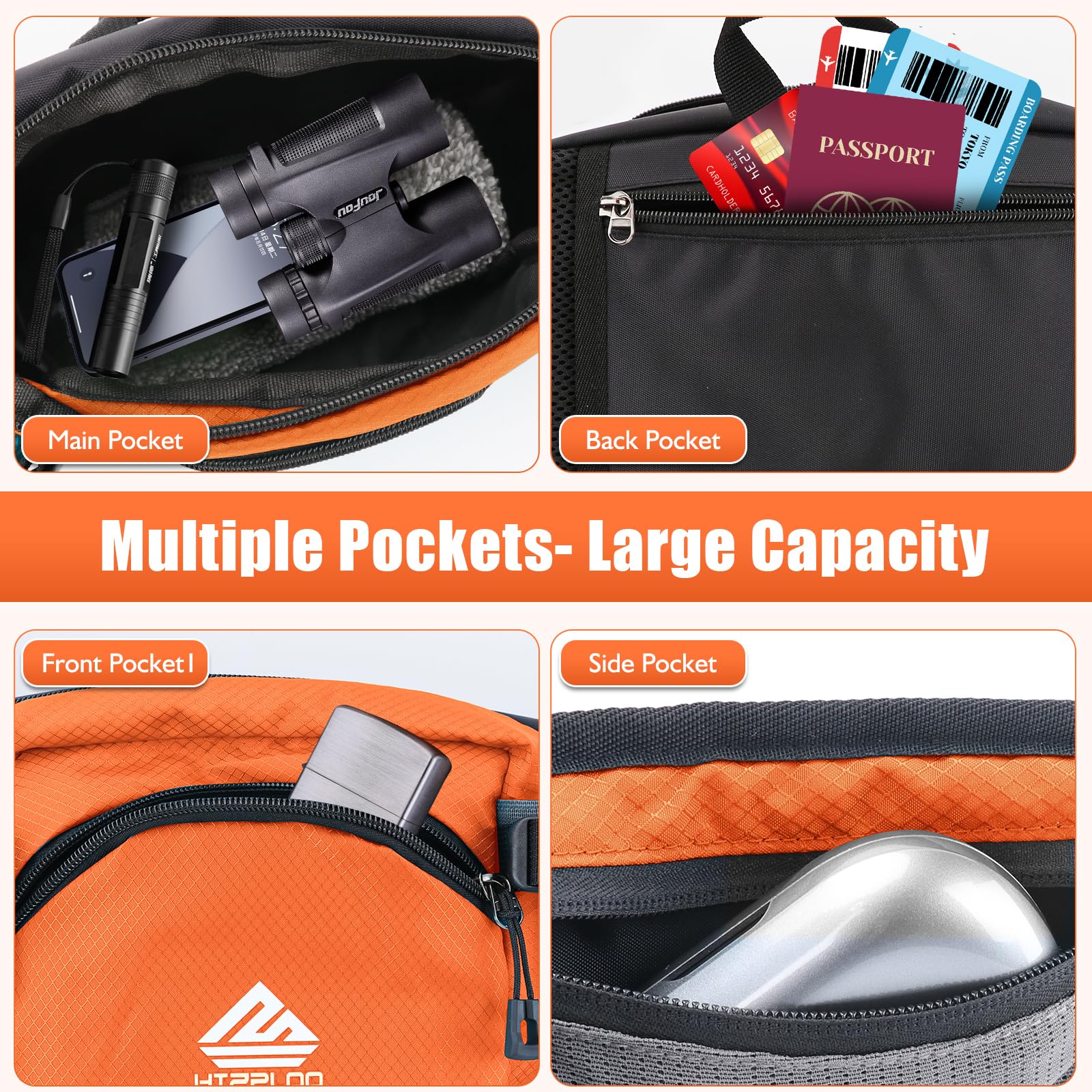 HTZPLOO adjustable waist strap extends up to 51 inches