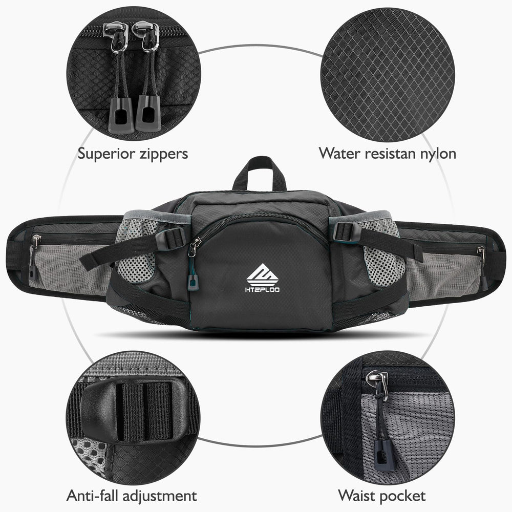 HTZPLOO five-pocket layout fits phone, wallet, keys and more.
