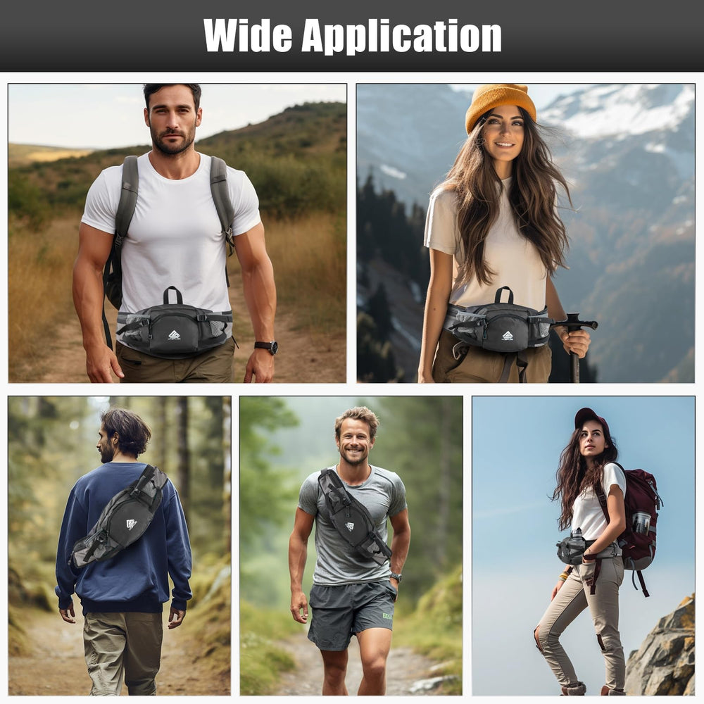 HTZPLOO waterproof polyester fabric keeps belongings dry during rain or sweat.
