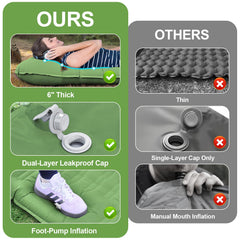 Hualonger 6-inch thick pad providing side-sleep comfort on rough ground
