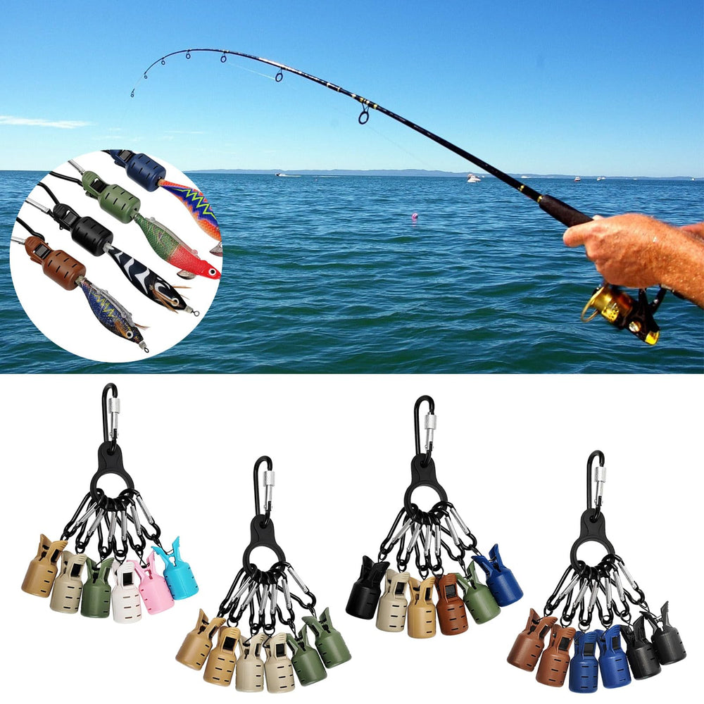 HUANGANG squid jig protector case with carabiner simplifies transport between spots