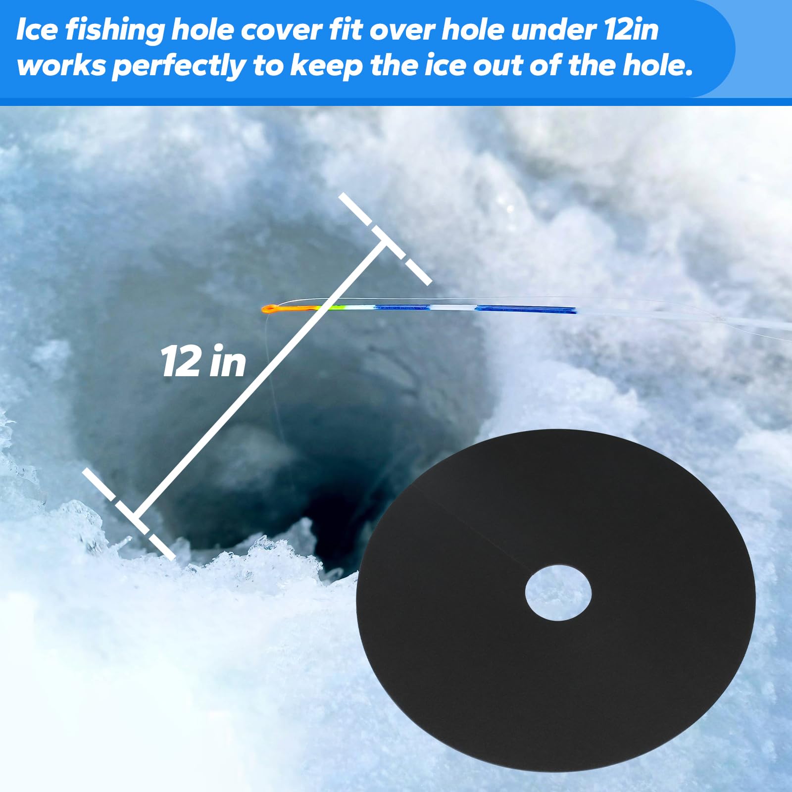 Six HUANTAITAI ice fishing hole covers in a set