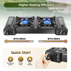 HuaShuani stove baking pan attachment enabling grill-style or standard cooking.