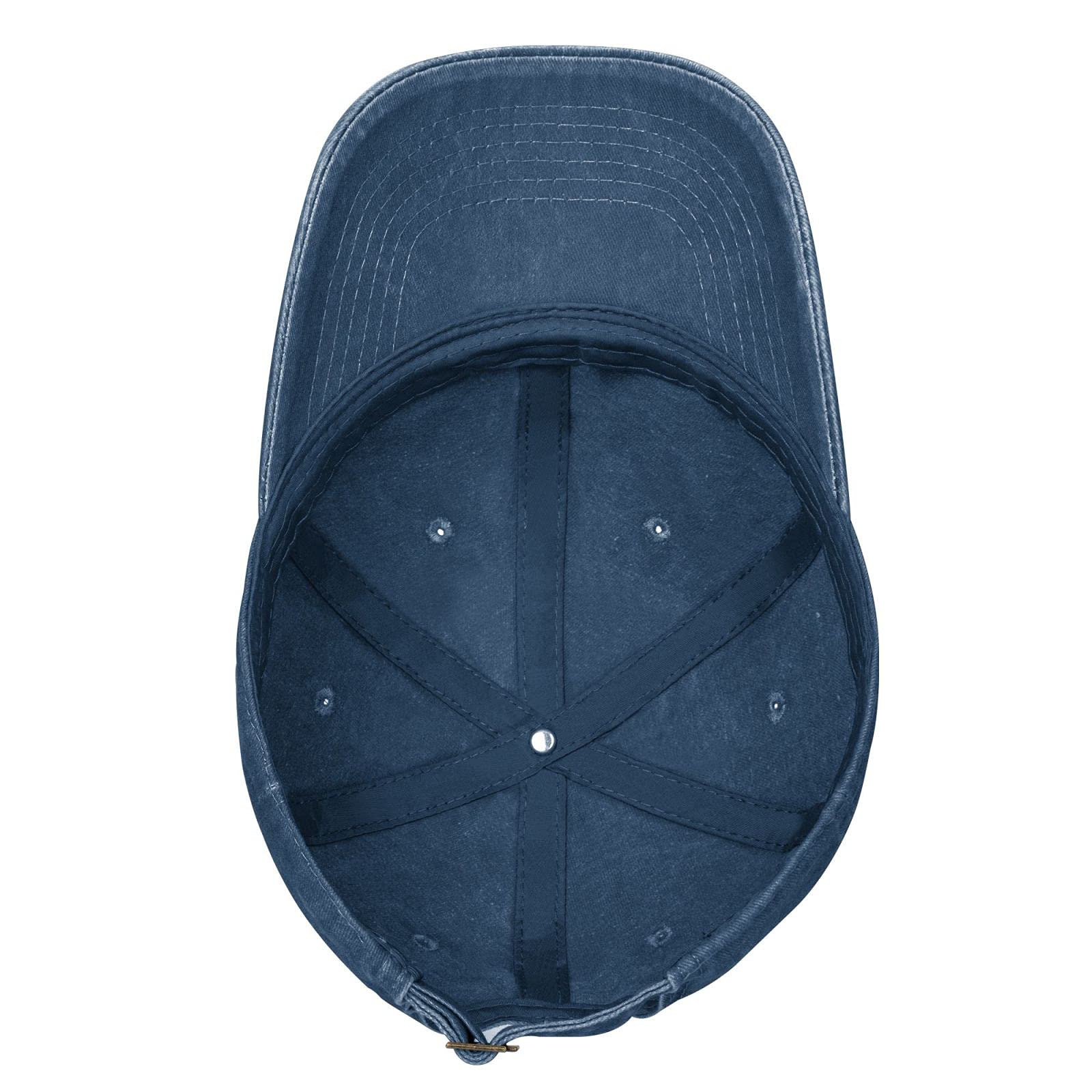 Navy-blue I Love Boobies hat with flat brim for versatile looks