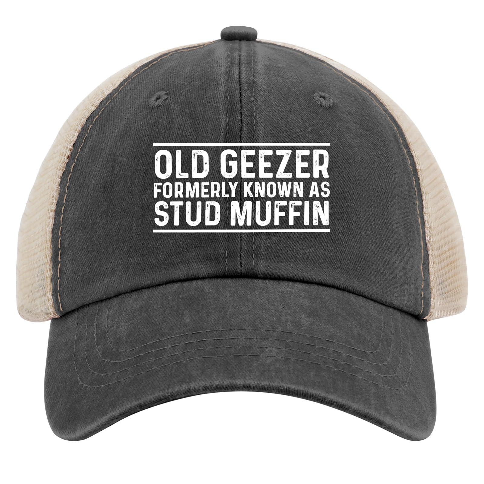 Huesdeaw Old Geezer trucker hat back mesh for summer comfort