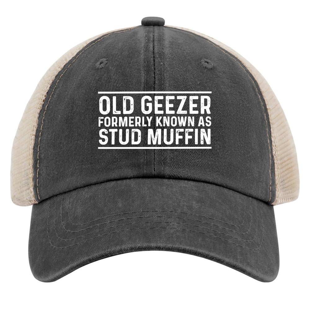 Huesdeaw Old Geezer trucker hat back mesh for summer comfort