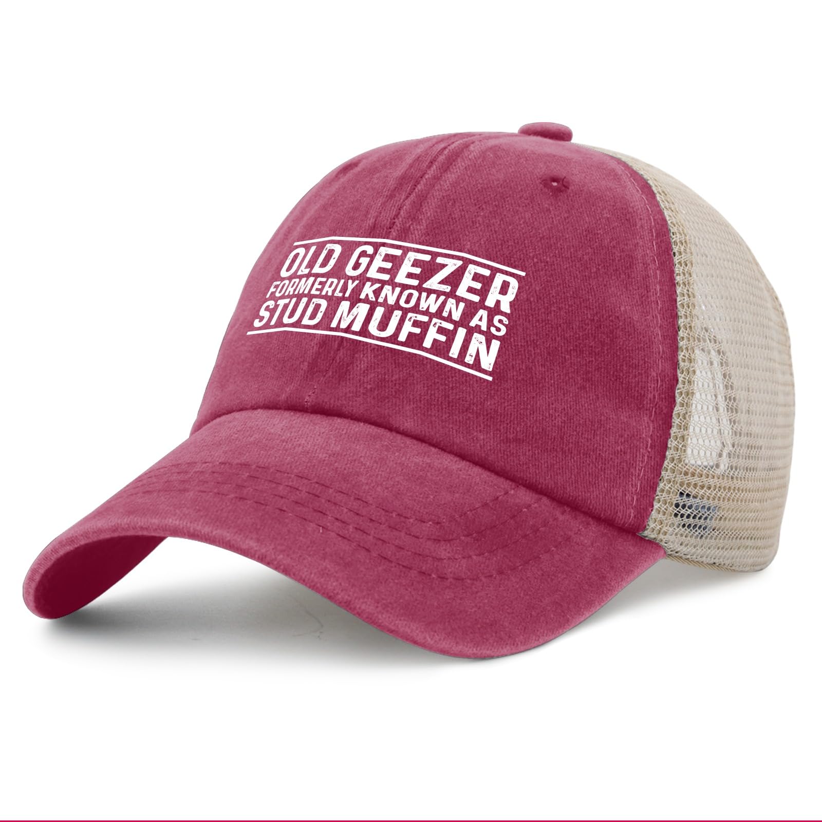 Huesdeaw Stud Muffin Trucker Cap pink with comfortable fit and casual style