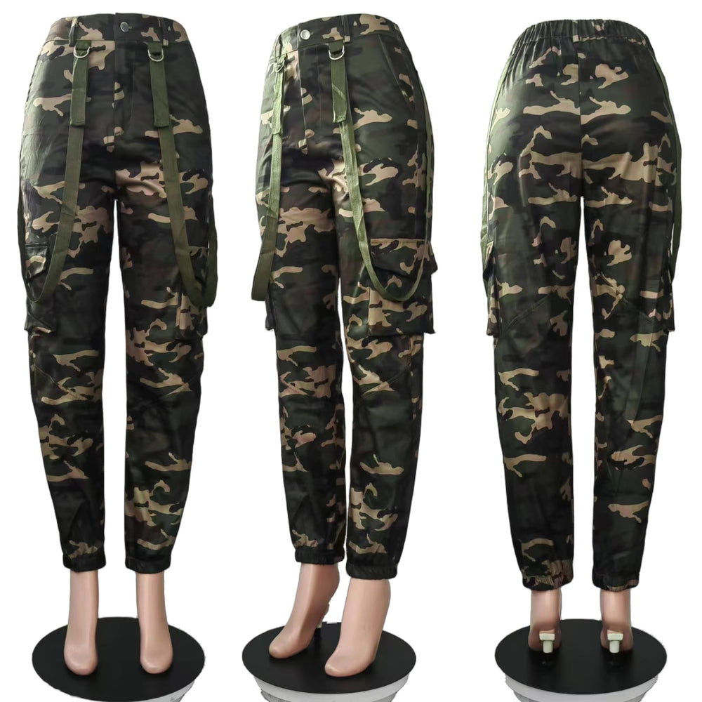 HuiSiFang long slim-fit cargo pants for an everyday silhouette
