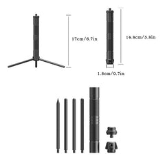 HUIOP aluminum lantern stand uses a ground stake for upright placement.