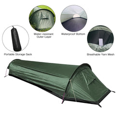 HUIOP tent featuring 210D waterproof bottom for riverside camping