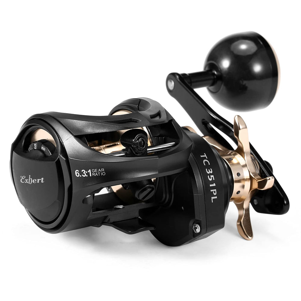 6.3:1 gear ratio on HUIOP reel enables rapid retrieves.