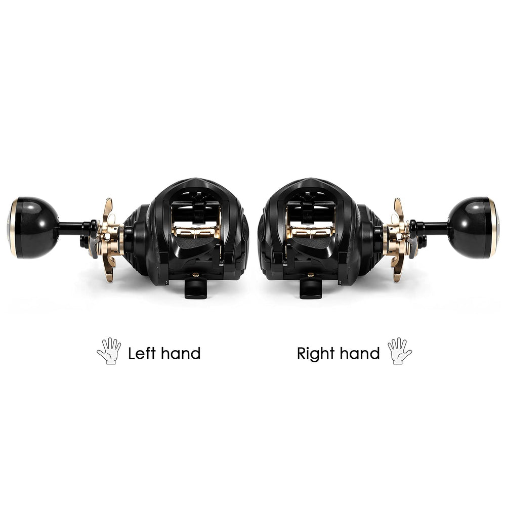 HUIOP baitcaster with magnetic brake system for precise control.