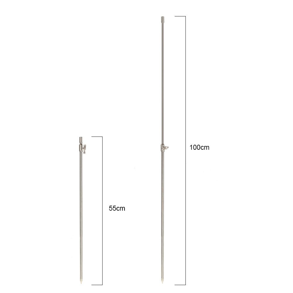 HUIOP Bank Stick stainless-steel body offers durable support on riverbanks.