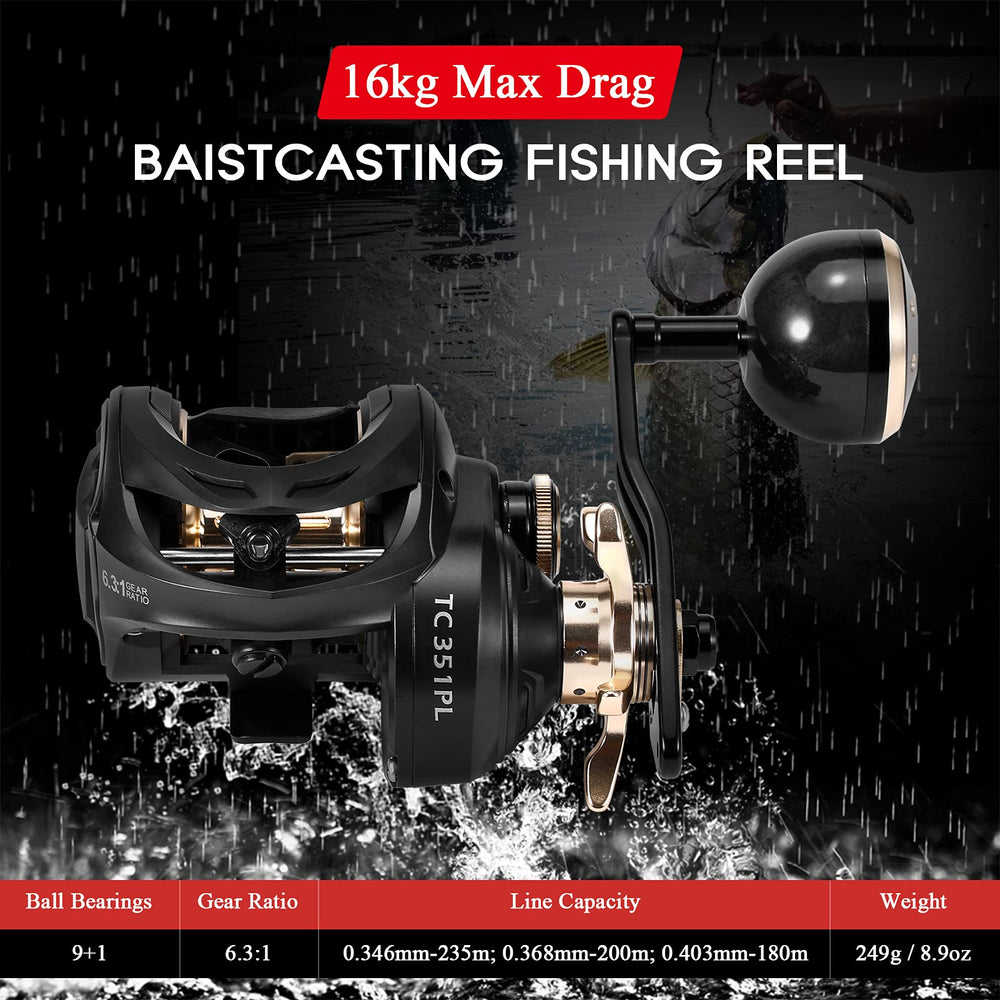 Brass main and pinion gears in HUIOP reel for lasting power.