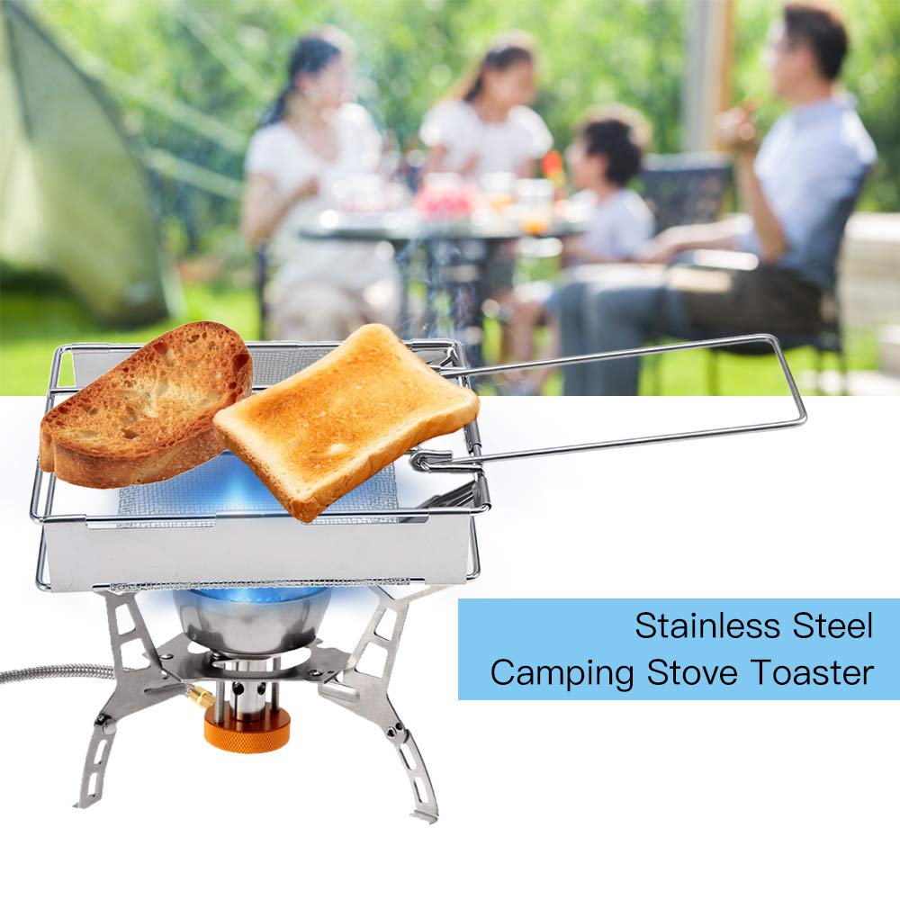 HUIOP camping toaster compact folded view highlights space-saving design for picnics