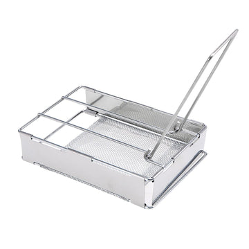 HUIOP camping toaster foldable plate shown for compact travel and easy storage