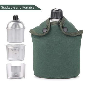 HUIOP 1000ml canteen highlights ample hydration on hikes