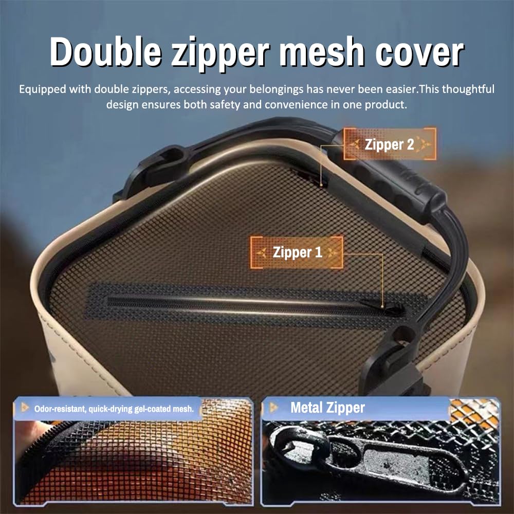 HUIOP side-pocket stores ropes and tools for quick access.