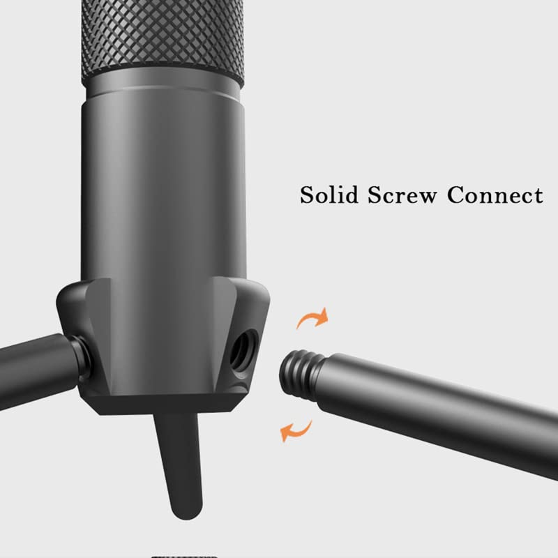 HUIOP collapsible light pole enables quick setup and compact storage.