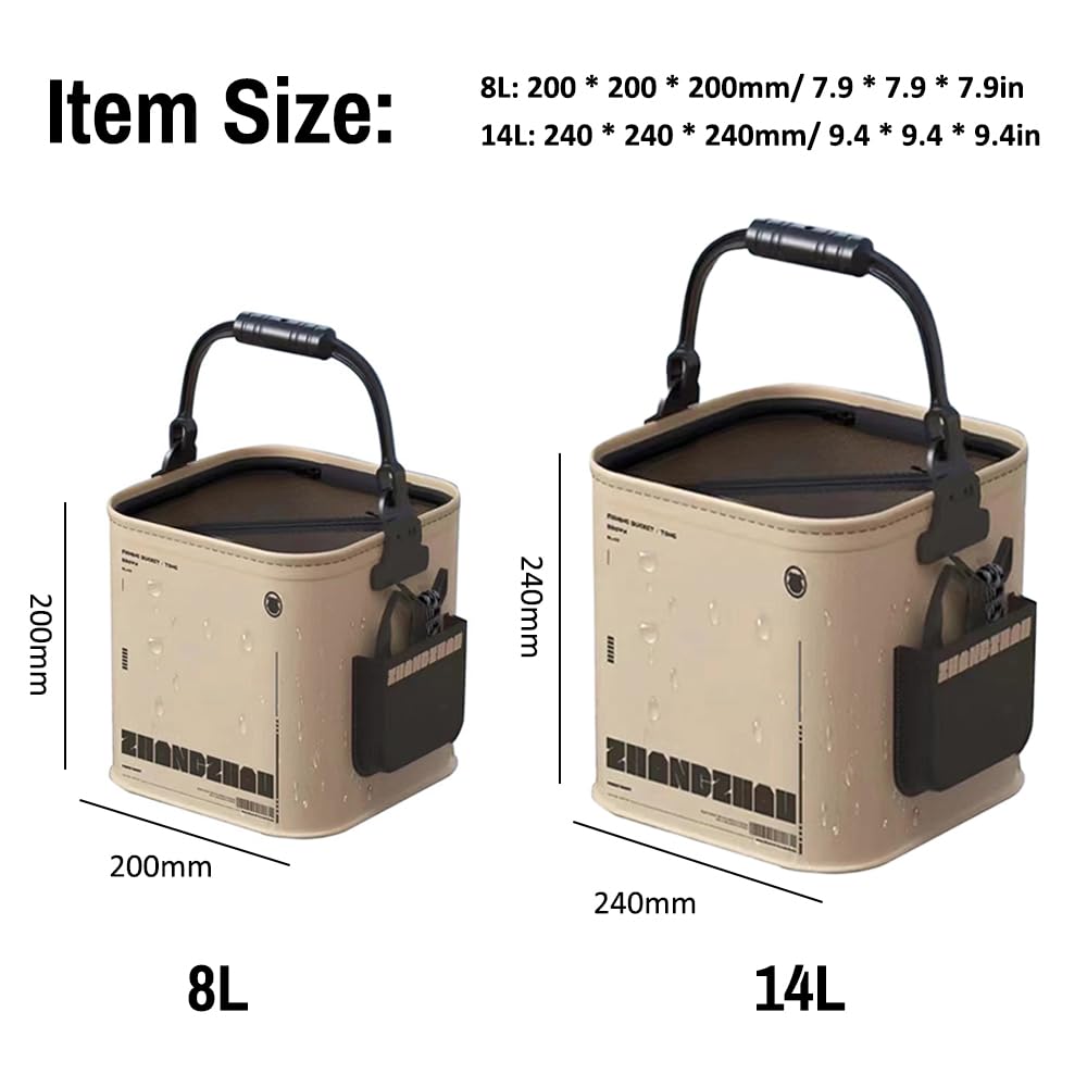 HUIOP EVA material bucket emphasizing durability and leak prevention for outdoors.