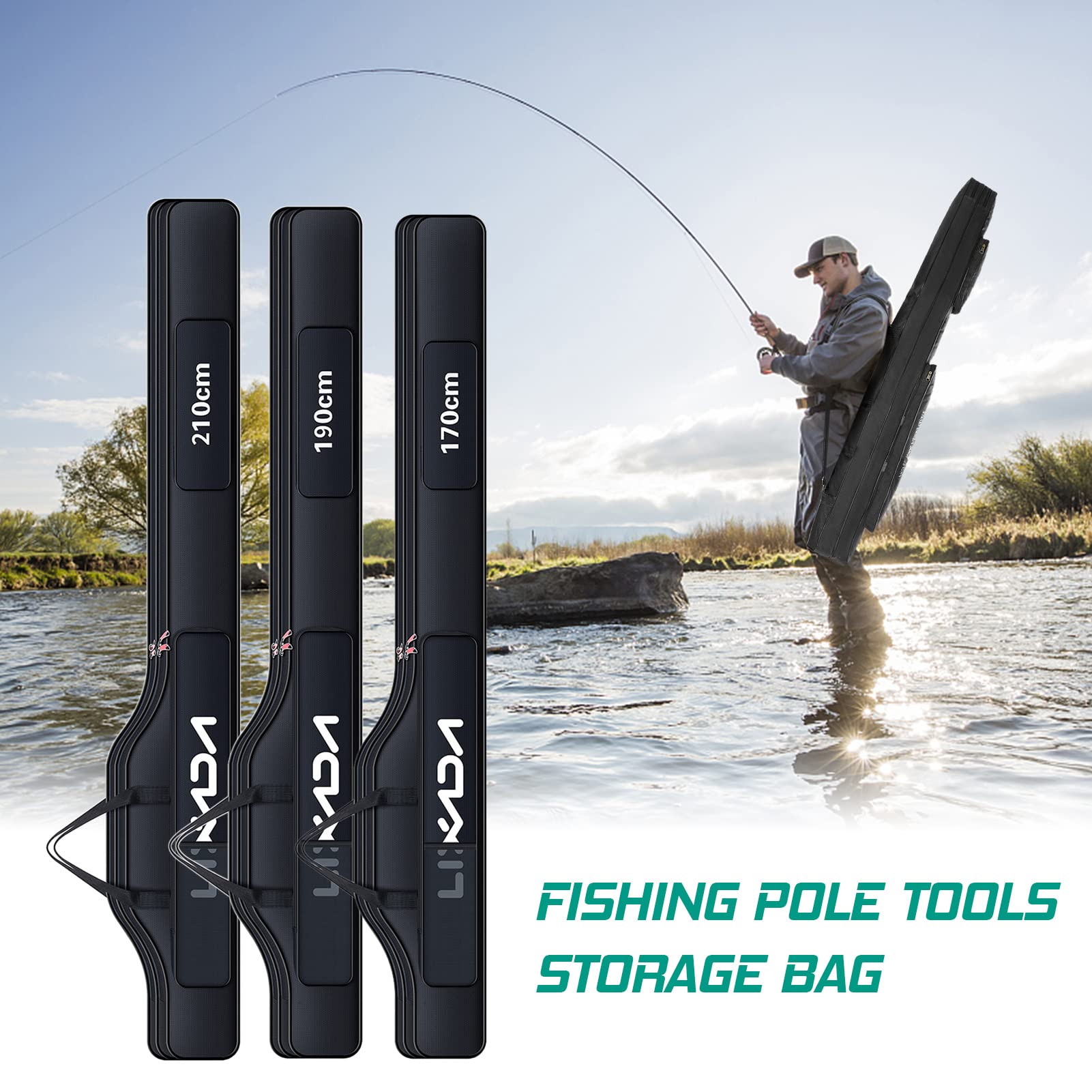 HUIOP storage bag supports gear organization on long fishing trips.