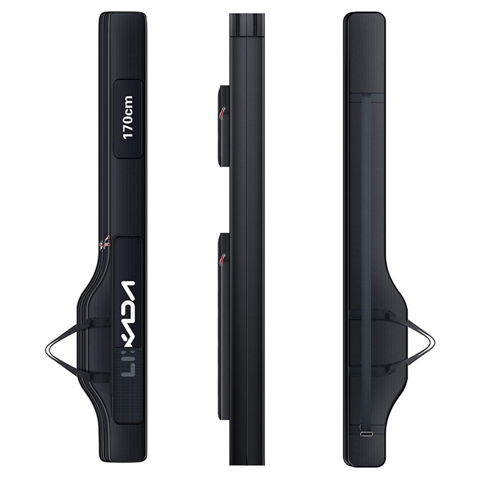 HUIOP bag main compartments wide opening for easy access to rods and reels.