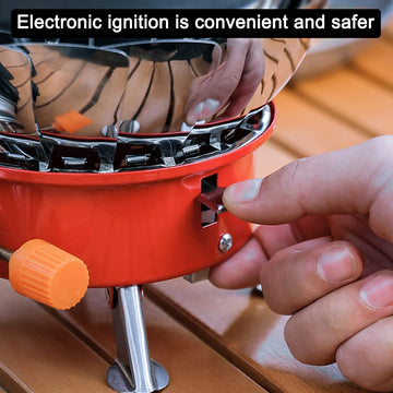 HUIOP easy-fire-control with a knob enables steady flame during meals.